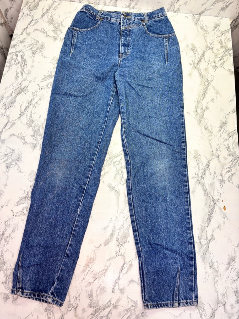 Lawman Western 1990s High-Rise Classic Cotton Blue Denim Jeans Size 11